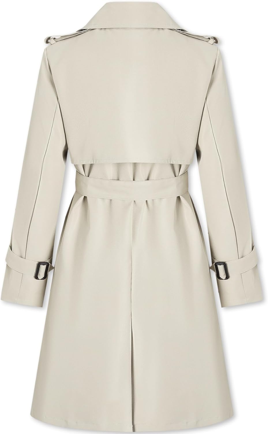 Women's Long Double-Breasted Trench Coat with Belt - Image 2