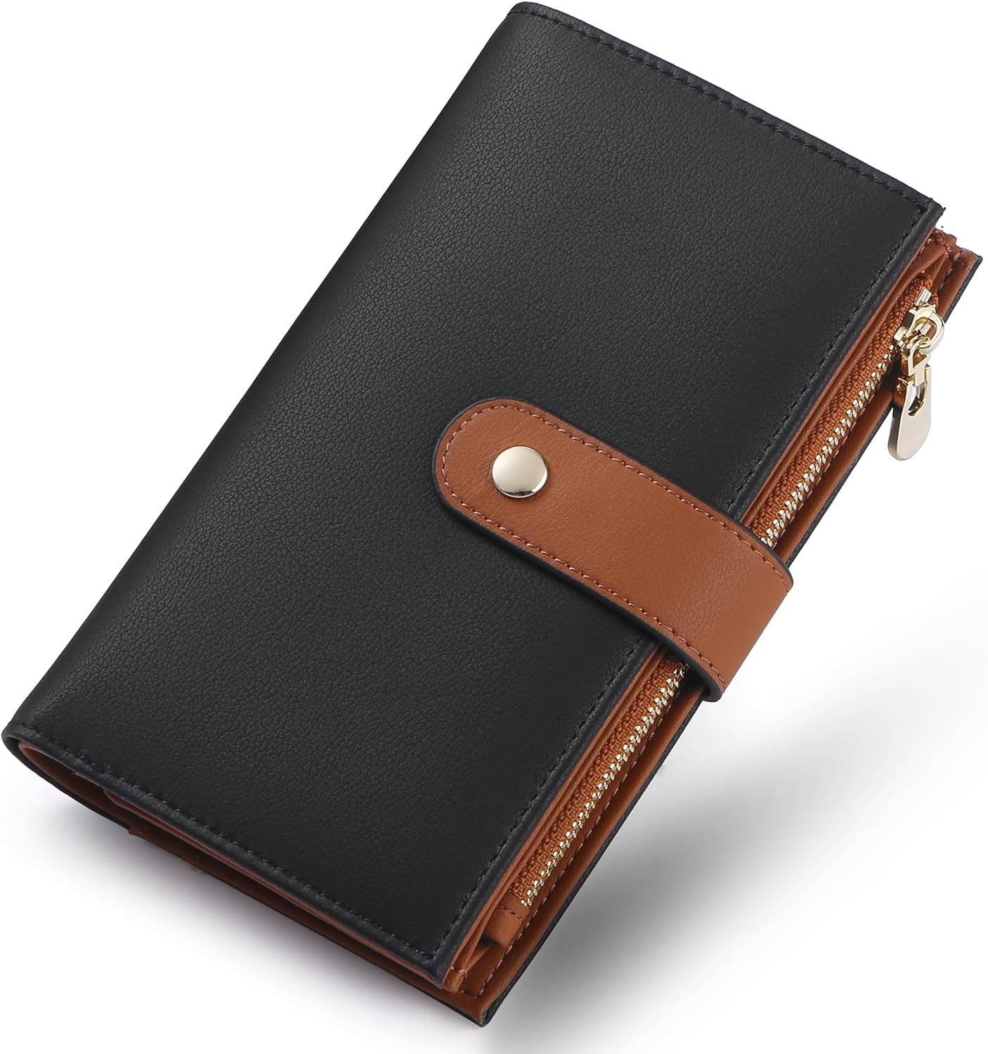 Wallet Women Blocking Multi Cards Wallet Credit Card Holder for Women Large Capacity Lady Leather Trifold Travel Wallet with Pen Holder